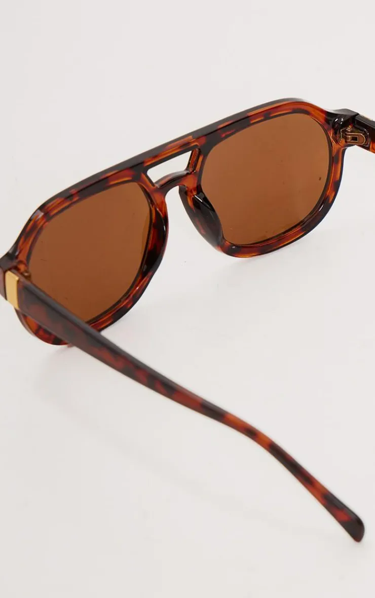 PrettyLittleThing Aviator Sunglasses*Round Frame Bar Aviator Sunglasses