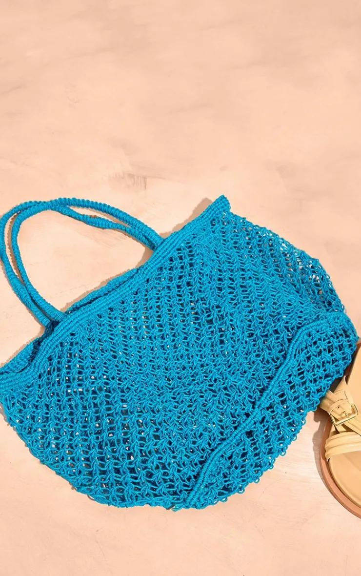 PrettyLittleThing Shoppers*Crochet Netted Beach Bag