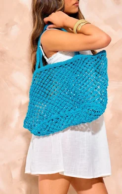 PrettyLittleThing Shoppers*Crochet Netted Beach Bag