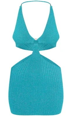 Glitter Knit Cut Out Mini Dress-PrettyLittleThing Best