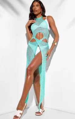 Sequin Knit Cut Out Maxi Dress-PrettyLittleThing Discount