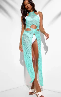 Sequin Knit Cut Out Maxi Dress-PrettyLittleThing Discount