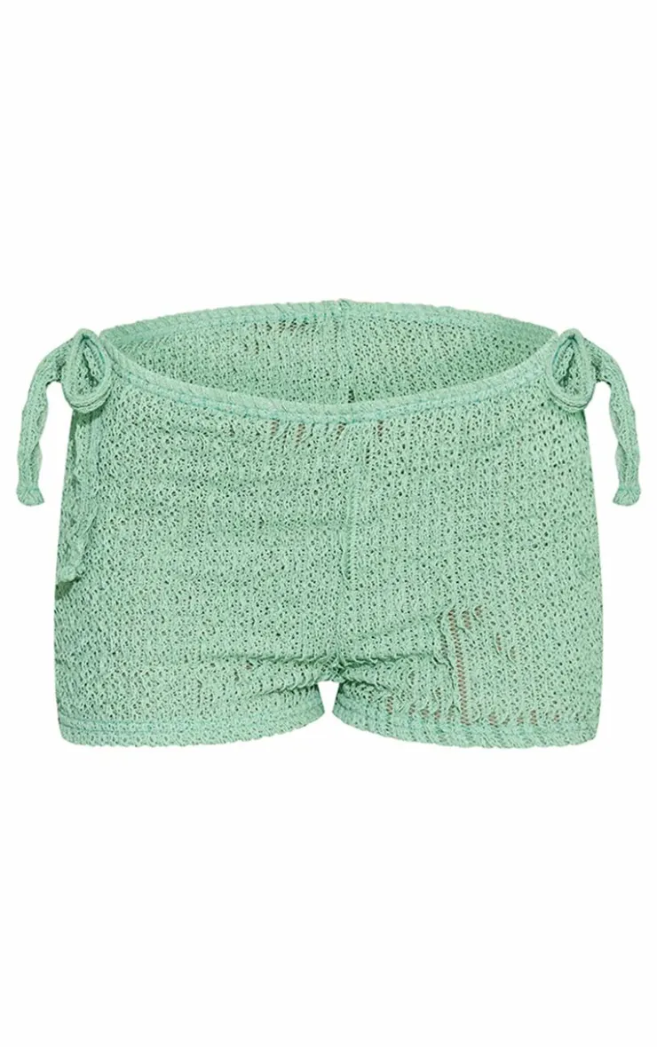 Textured Jersey Tie Side Mini Hot Pant-PrettyLittleThing Outlet