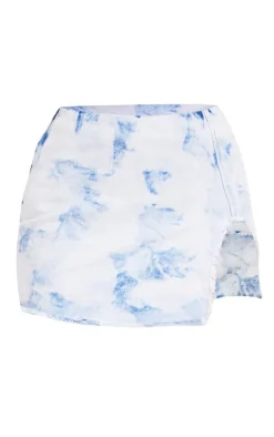 Clearance PrettyLittleThing Vintage Bleach Wash Split Detail Micro Mini Denim Skirt Vintage Wash