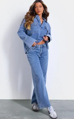 Outlet PrettyLittleThing Slouchy Wide Leg Jeans Vintage