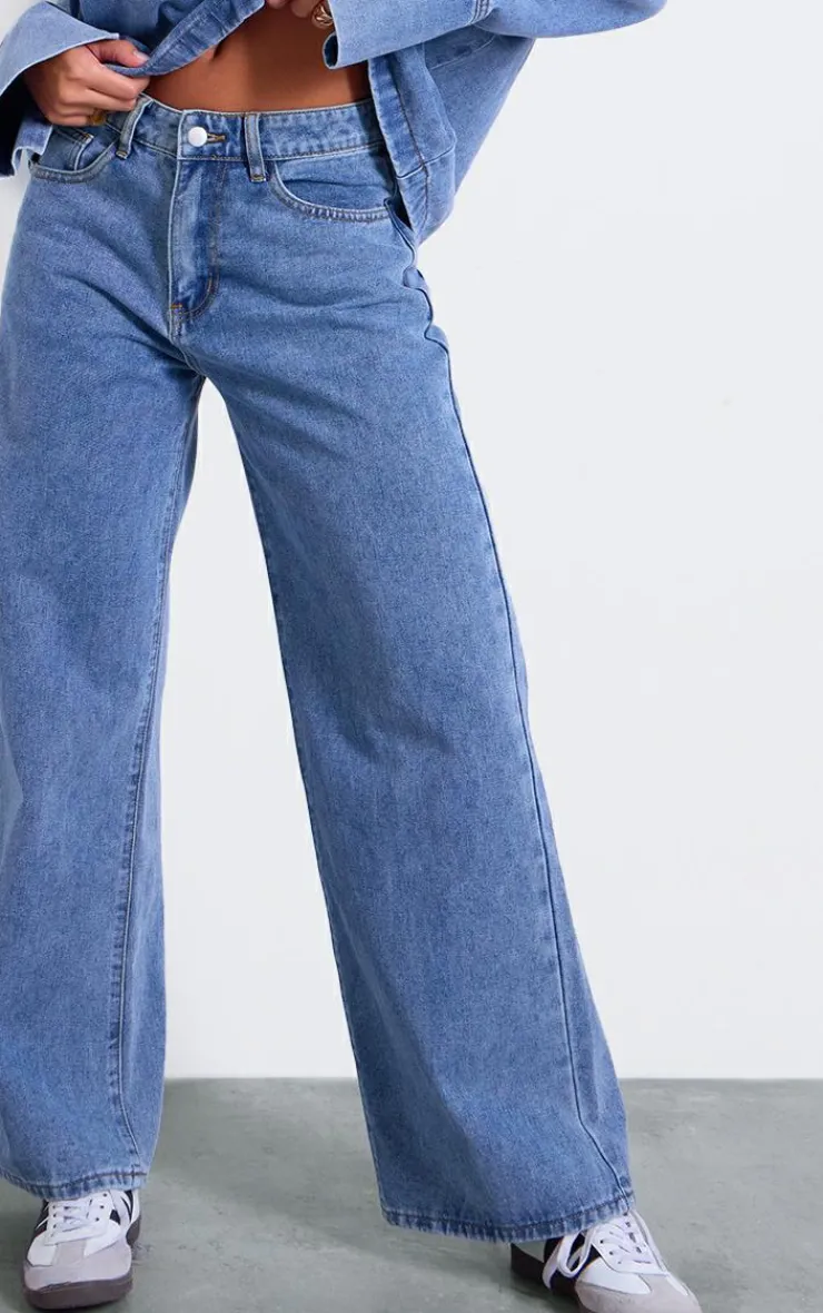 Outlet PrettyLittleThing Slouchy Wide Leg Jeans Vintage