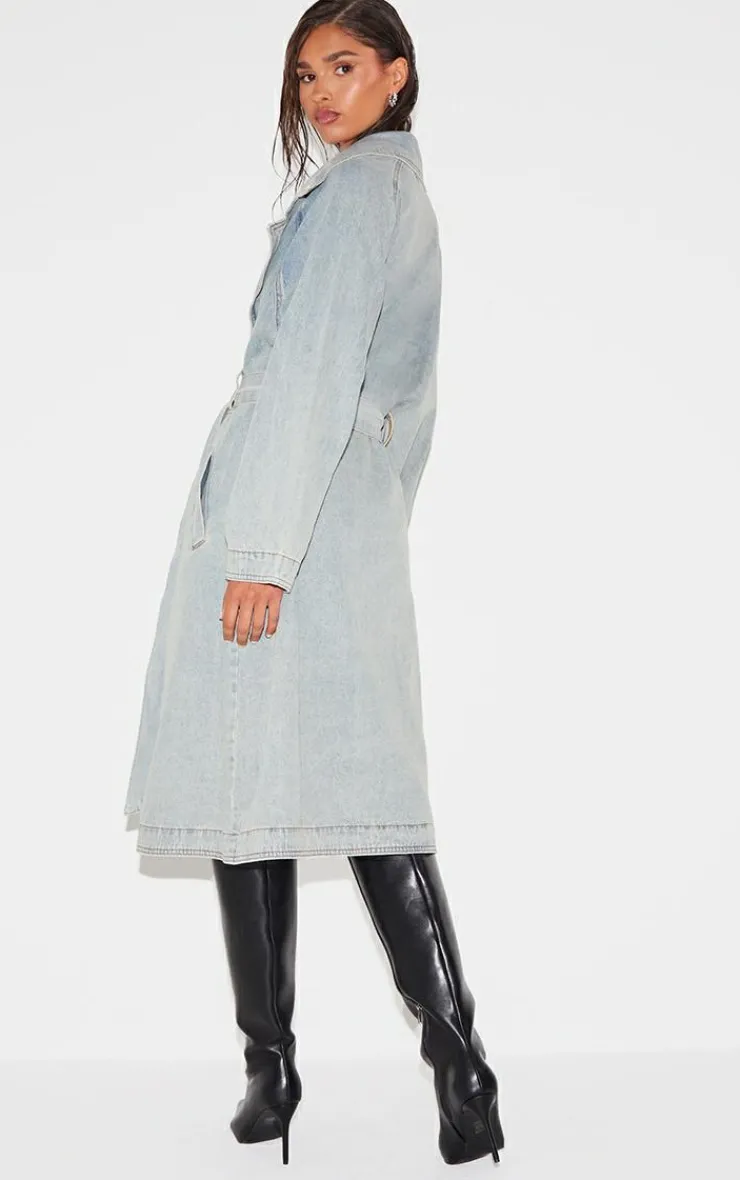 PrettyLittleThing Trench Coats*Denim Trench Coat