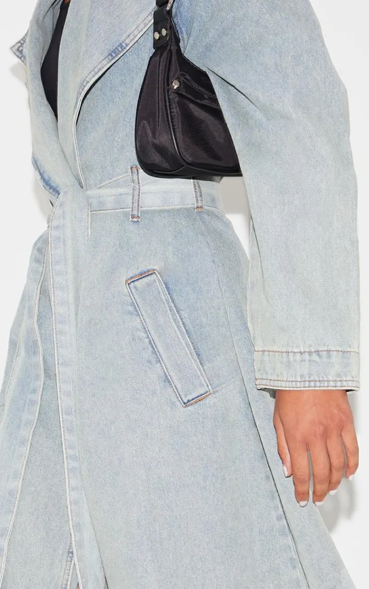 PrettyLittleThing Trench Coats*Denim Trench Coat