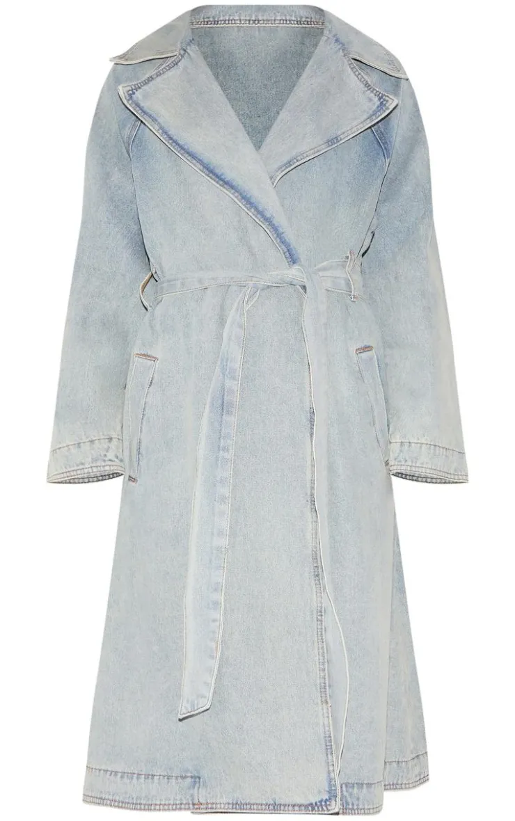 PrettyLittleThing Trench Coats*Denim Trench Coat