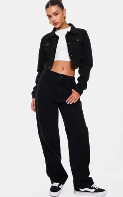 PrettyLittleThing Christmas Shop*Dipped Back Waistband Boyfriend Jeans