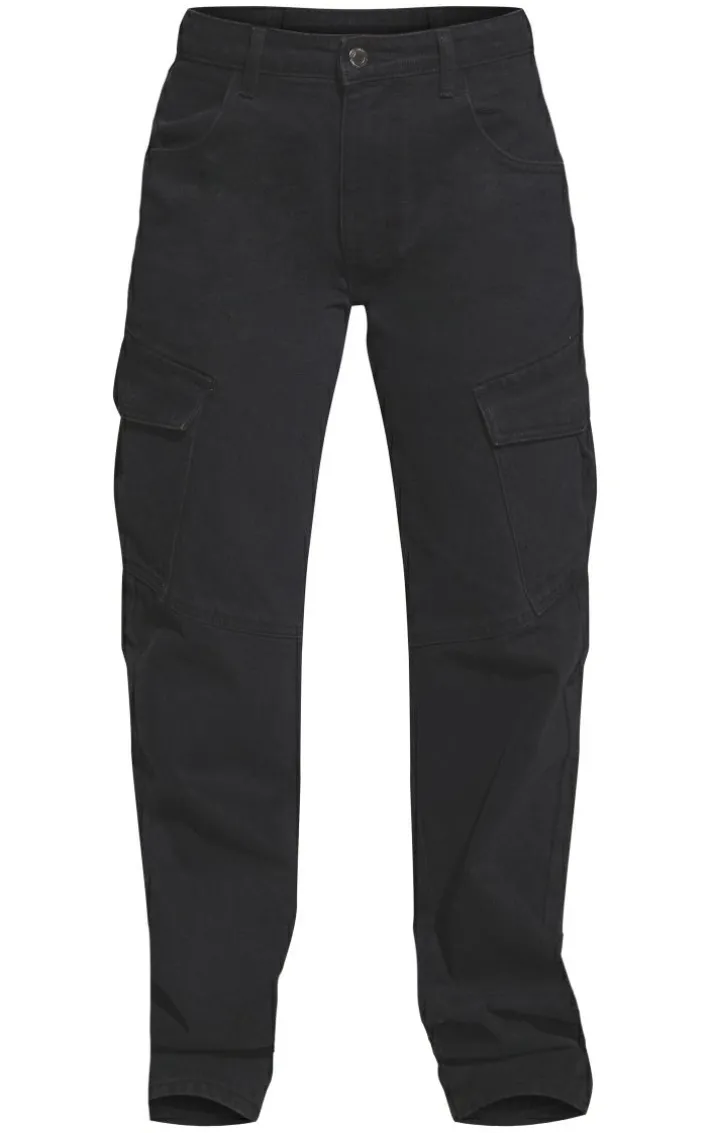 Washed Black Slim Fit Cargo Pocket Boyfriend Jeans