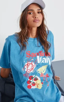 PrettyLittleThing T-Shirts*Sardinia Oversized T Shirt