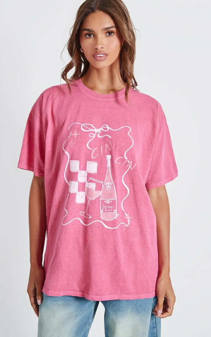 PrettyLittleThing T-Shirts*Cin Cin Oversized T Shirt