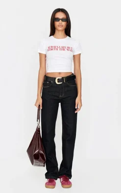 PrettyLittleThing T-Shirts*Always Late Baby Doll