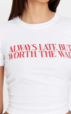 PrettyLittleThing T-Shirts*Always Late Baby Doll