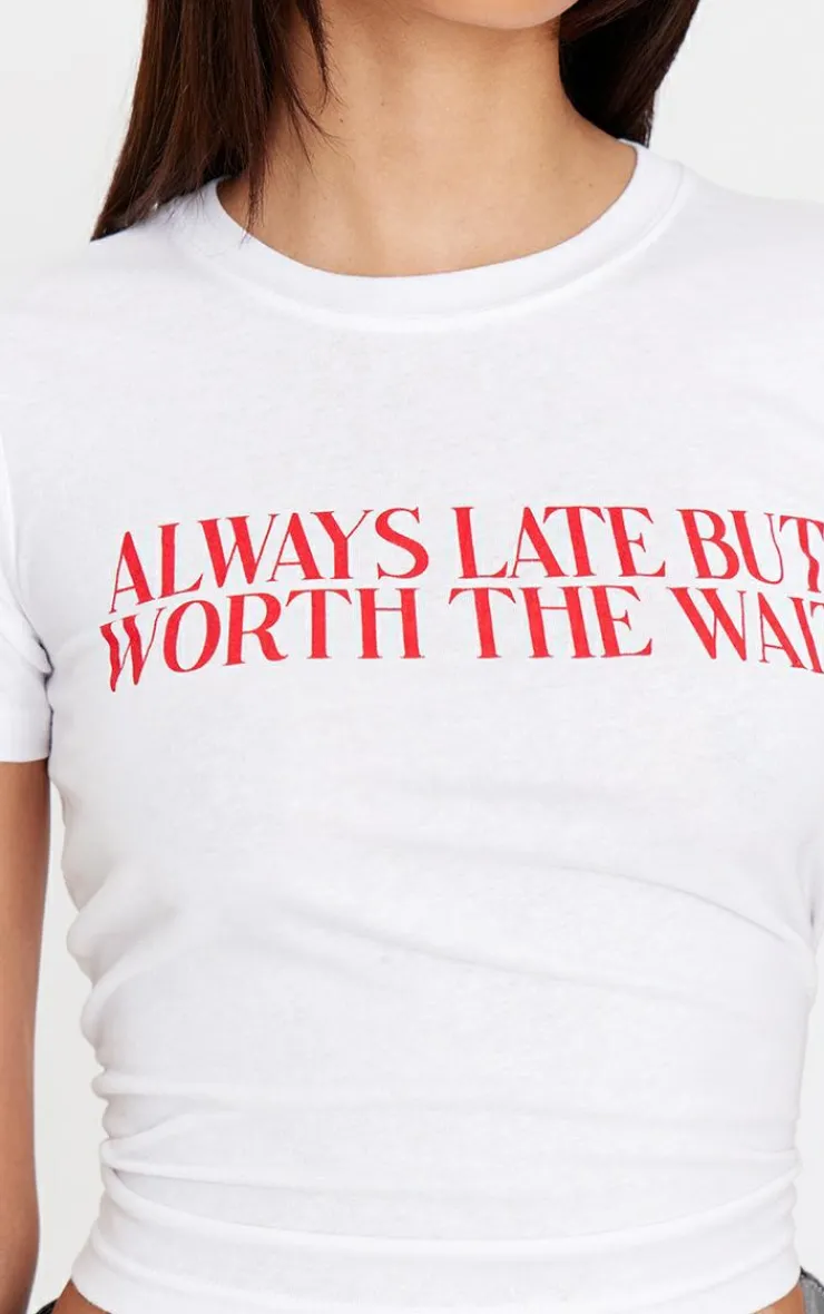 PrettyLittleThing T-Shirts*Always Late Baby Doll
