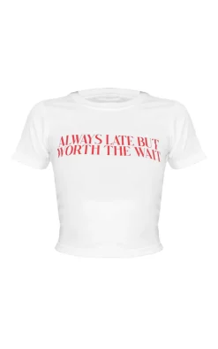 PrettyLittleThing T-Shirts*Always Late Baby Doll