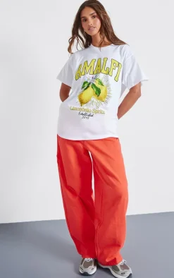 PrettyLittleThing T-Shirts*Amalfi Graphic Detail Oversized T Shirt