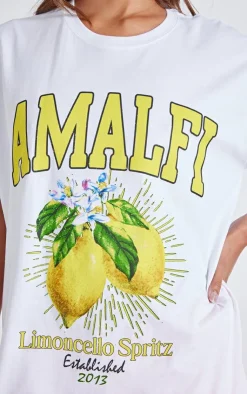 PrettyLittleThing T-Shirts*Amalfi Graphic Detail Oversized T Shirt