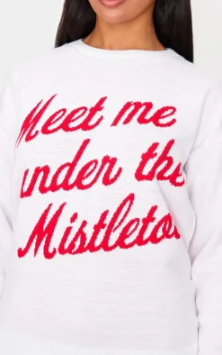 PrettyLittleThing Sweaters*And Red Meet Me Under The Mistletoe Christmas Sweater