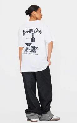 PrettyLittleThing T-Shirts*Aperitif Club Back Oversized Tee
