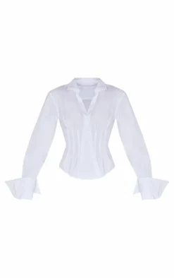PrettyLittleThing Shirts*Asymmetric Cinched Shirt
