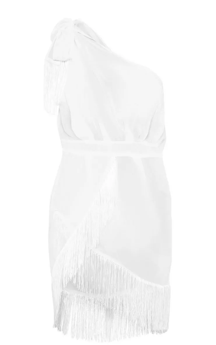 Asymmetric Fringe Beach Dress-PrettyLittleThing Clearance