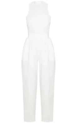 Back Pocket Detail Racer Jumpsuit-PrettyLittleThing New
