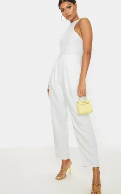 Back Pocket Detail Racer Jumpsuit-PrettyLittleThing New