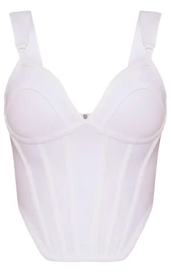 Bandage Dip Hem Bust Cup Corset-PrettyLittleThing Hot