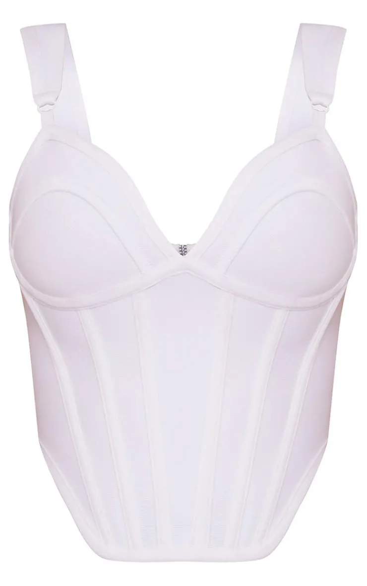 Bandage Dip Hem Bust Cup Corset-PrettyLittleThing Hot