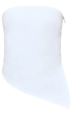 Bandage Split Asymmetric Hem Bandeau Long Top-PrettyLittleThing Sale