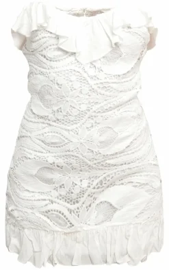 Bandeau Floral Lace Bodycon Dress-PrettyLittleThing Hot