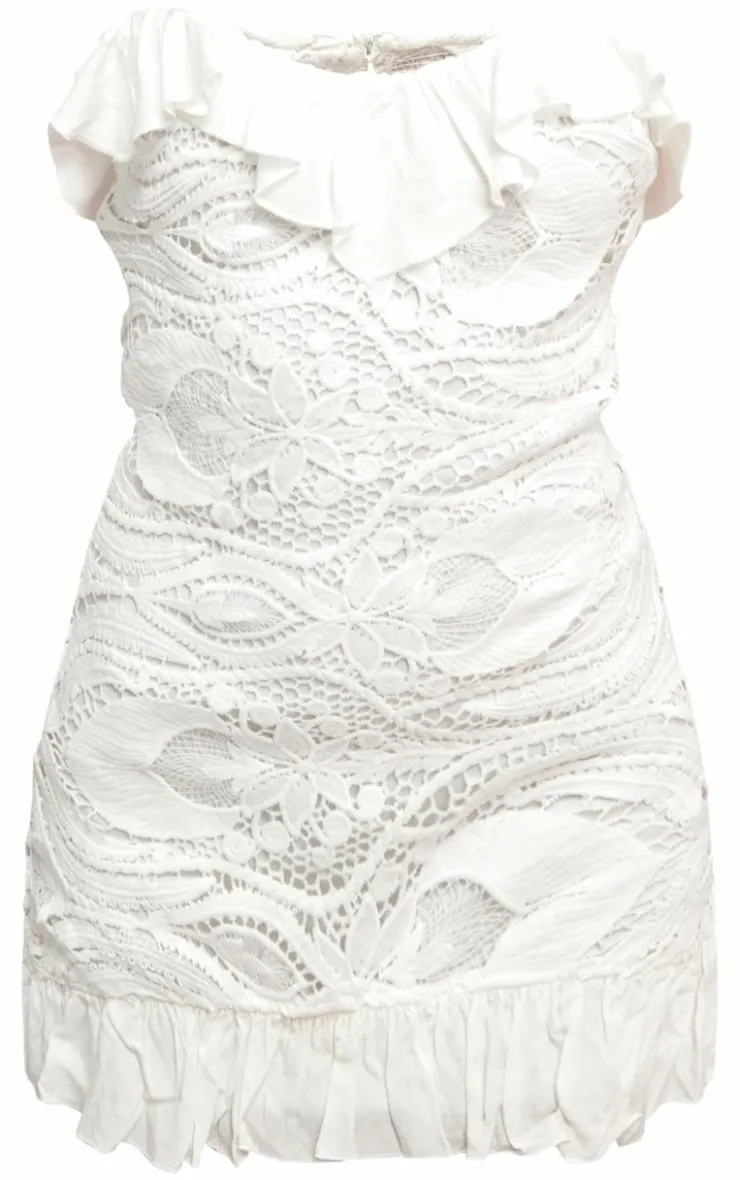Bandeau Floral Lace Bodycon Dress-PrettyLittleThing Hot