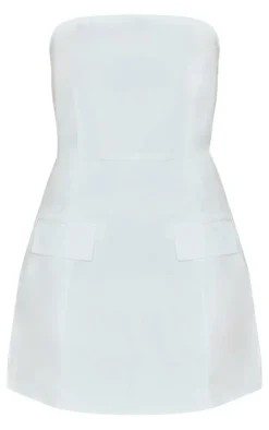 Bandeau Pocket Detail Shift Dress-PrettyLittleThing Online