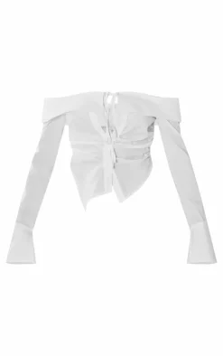 PrettyLittleThing Shirts*Bardot Fitted Shirt Style Top