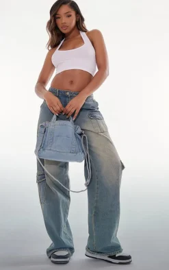 PrettyLittleThing Basic Tops*Basic Cotton Blend Halterneck Crop Top