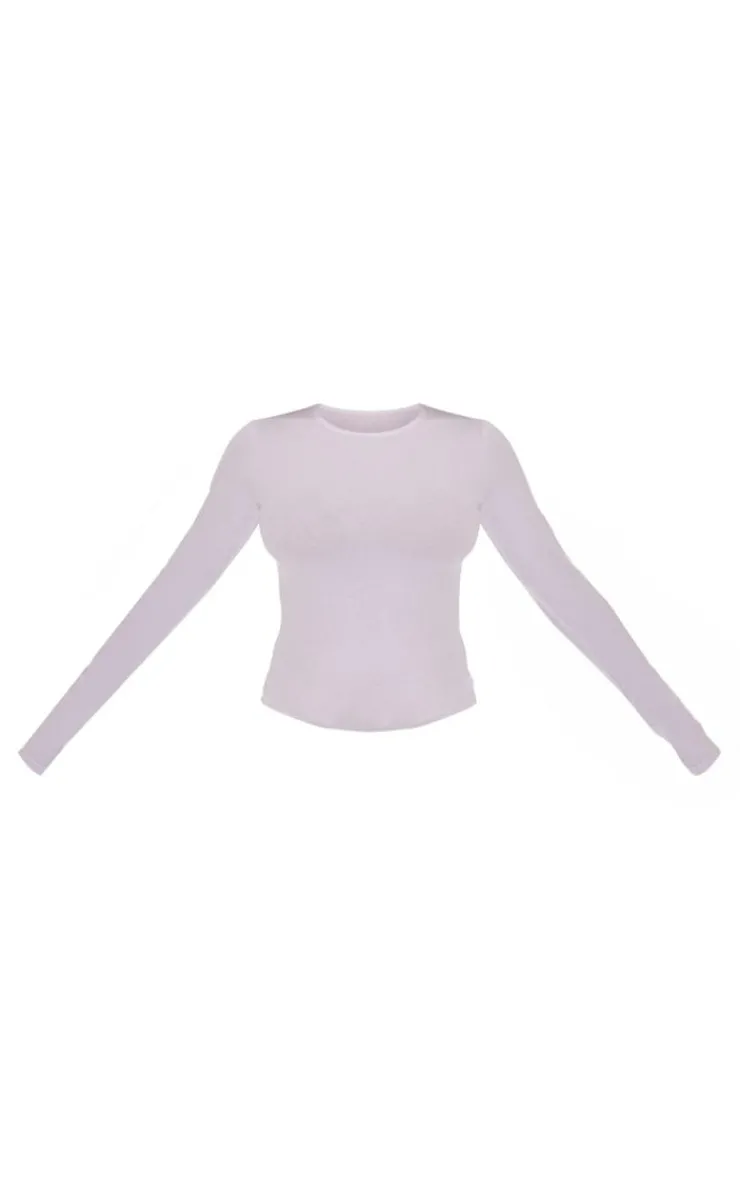 PrettyLittleThing T-Shirts*Basic Cotton Blend Long Sleeve Fitted T Shirt