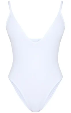 Basic Low Scoop Swimsuit-PrettyLittleThing Hot