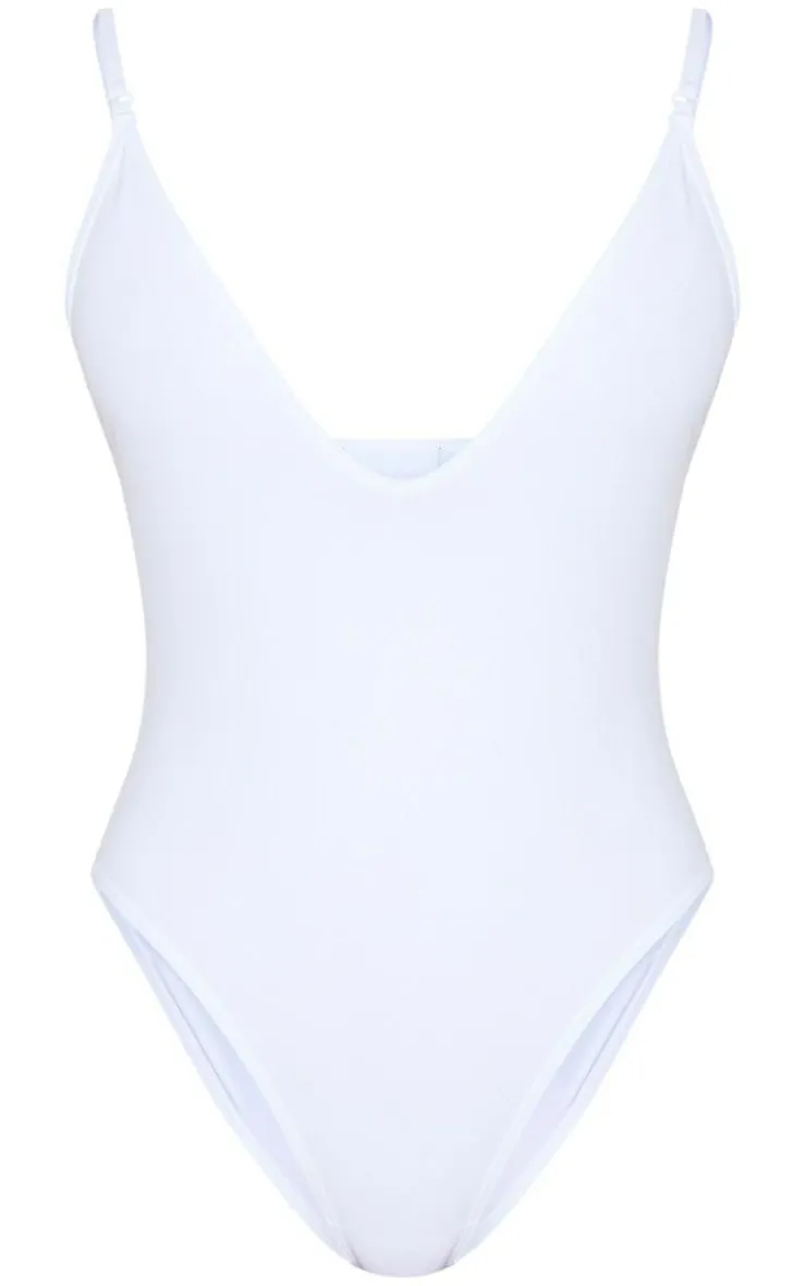 Basic Low Scoop Swimsuit-PrettyLittleThing Hot