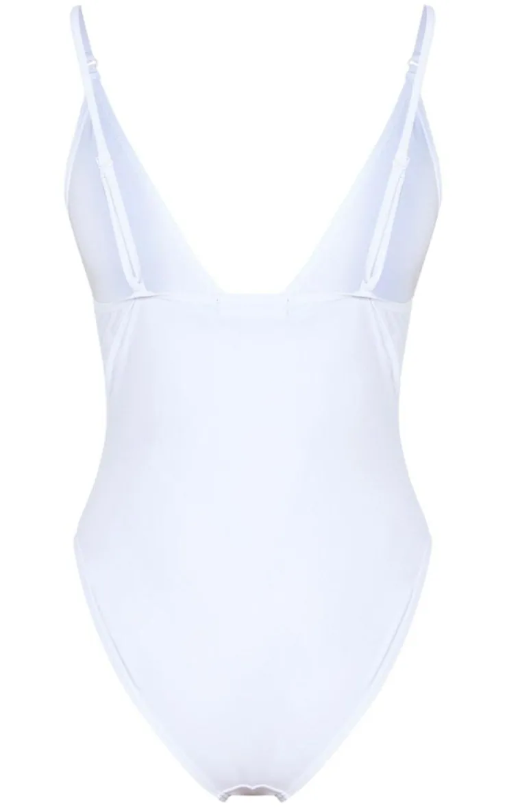 Basic Low Scoop Swimsuit-PrettyLittleThing Hot