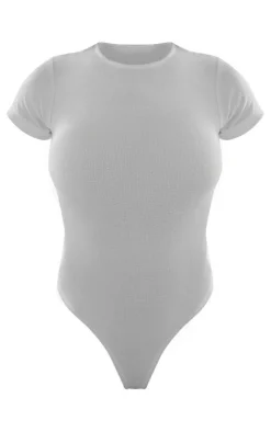 PrettyLittleThing Basic Tops*Basic Rib Short Sleeve Bodysuit