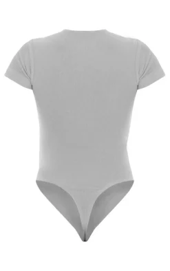 PrettyLittleThing Basic Tops*Basic Rib Short Sleeve Bodysuit