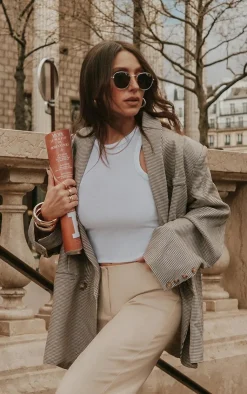 PrettyLittleThing Basic Tops*Basic Ribbed Racer Vest