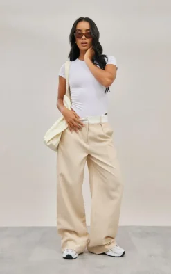 PrettyLittleThing Basic Tops*Basic Slinky Short Sleeve Bodysuit