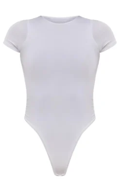 PrettyLittleThing Basic Tops*Basic Slinky Short Sleeve Bodysuit