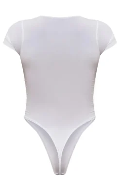 PrettyLittleThing Basic Tops*Basic Slinky Short Sleeve Bodysuit