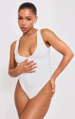 PrettyLittleThing Basic Tops*Basic Slinky V Neck Bodysuit