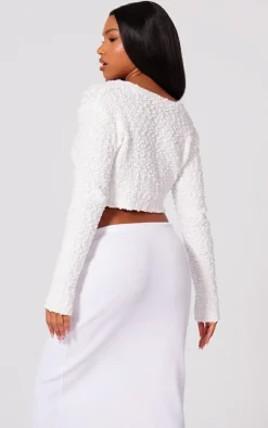 PrettyLittleThing Cardigans*Bobble Knit Crop Cardigan
