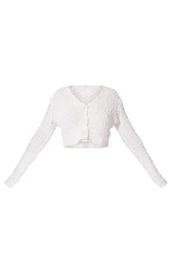 PrettyLittleThing Cardigans*Bobble Knit Crop Cardigan